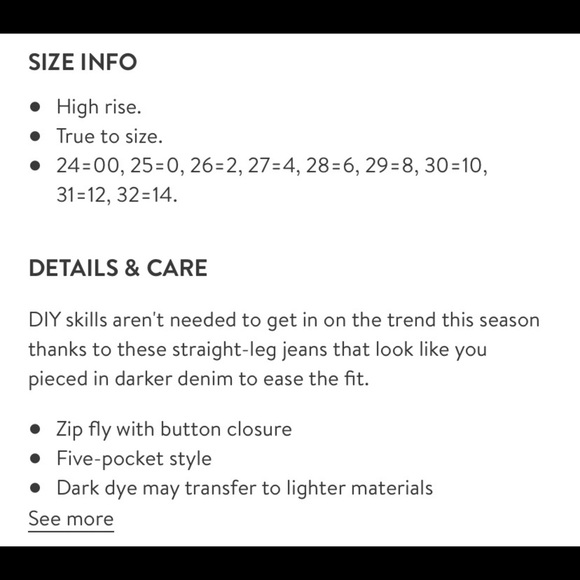 STS Blue Jean Taylor Colorblock size 29 - Picture 4 of 5